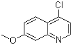结构式 CAS# 68500-37-8, 4-氯-7-甲氧基喹啉