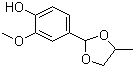 structure of CAS# 68527-74-2, Vanillin propyleneglycol acetal;2-Methoxy-4-(4-methyl-1,3-dioxolan-2-yl)phenol