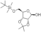 structure of CAS# 68703-51-5, 5-O-(tert-Butyldimethylsilyl)-2,3-O-isoproylidene-D-ribofuranose