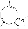 结构式 CAS# 6902-91-6, 吉马酮; (E,E)-大牻牛儿-3,7(11),9-三烯-6-酮; (E,E)-3,7-二甲基-10-(1-甲基亚乙基)-3,7-环癸二烯-1-酮