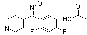 structure of CAS# 691007-06-4, (1Z)-(2,4-Difluorophenyl)-4-piperidinylmethanone oxime acetate