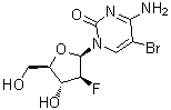 1-(2-Deoxy-2-fluoro-beta-D-arabinofuranosyl)-5-bromocytosine molecular structure (CAS 69123-93-9)