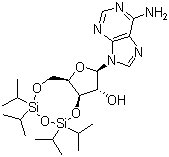 structure of CAS# 69304-45-6, 3,5-O-(1,1,3,3-Tetraisopropyl-1,3-disiloxanediyl)adenosine