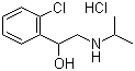structure of CAS# 6933-90-0, Clorprenaline hydrochloride;2-Chloro-alpha-[(isopropylamino)methyl]benzyl alcohol hydrochloride