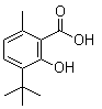 3-(1,1-Dimethylethyl)-2-hydroxy-6-methylbenzoic acid molecular structure (CAS 6934-03-8)