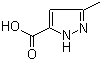 3-Methylpyrazole-5-carboxylic acid molecular structure (CAS 696-22-0)