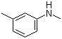 structure of CAS# 696-44-6, 3-(Methylamino)toluene;N-Methyl-3-toluidine; N-Methyl-m-toluidine