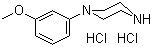 1-(3-甲氧基苯基)哌嗪盐酸盐分子结构 (CAS 6968-76-9)