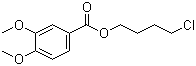 结构式 CAS# 69788-75-6, 藜芦酸 4-氯丁酯; 3,4-二甲氧基苯甲酸 4-氯丁酯