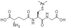 structure of CAS# 69819-86-9, Darinaparsin;L-gamma-Glutamyl-S-(dimethylarsino)-L-cysteinylglycine; Darinaparsin; Dimethylarsinic glutathione; ZIO 101; Zinapar