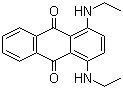 structure of CAS# 6994-46-3, Solvent Blue 59;1,4-Bis(ethylamino)anthraquinone; 1,4-Bis(ethylamino)-9,10-anthracenedione