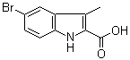 structure of CAS# 70070-32-5, 5-Bromo-3-methyl-1H-indole-2-carboxylic acid