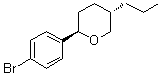 结构式 CAS# 700863-30-5, 反式-2-(4-溴苯基)-5-丙基四氢-2H-吡喃