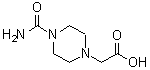 结构式 CAS# 701291-01-2, 4-(氨基羰基)-1-哌嗪乙酸