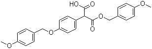 2-[4-[(4-Methoxyphenyl)methoxy]phenyl]propanedioic acid 1-[(4-methoxyphenyl)methyl] ester molecular structure (CAS 70175-90-5)
