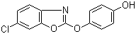 结构式 CAS# 70217-01-5, 4-[(6-氯-1,3-苯并恶唑-2-基)氧基]苯酚