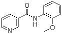 structure of CAS# 70301-27-8, N-(2-Methoxyphenyl)-3-pyridinecarboxamide