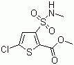结构式 CAS# 70374-37-7, 5-氯-3-(N-甲基氨磺酰基)-噻吩-2-甲酸甲酯