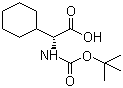 structure of CAS# 70491-05-3, Boc-alpha-Cyclohexyl-D-glycine;(R)-N-Boc-amino-cyclohexyl-acetic acid