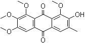 structure of CAS# 70588-06-6, Chrysoobtusin;2-Hydroxy-1,6,7,8-tetramethoxy-3-methylanthraquinone