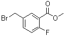 structure of CAS# 709-45-5, 5-(Bromomethyl)-2-fluorobenzoic acid methyl ester