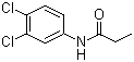 structure of CAS# 709-98-8, Propanil ;3',4'-Dichloropropionanilide; N-(3,4-Dichlorophenyl)propanamide; Apronox; Chem Rice; Drexel; Erban; Farmco; Propanex; Prostar; Riselect; Rogue; Rosanil; Stam M-4; Stam F-34; Stampede CM; Strel; Supernox; Surcopur; Surpur