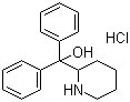 structure of CAS# 71-78-3, Pipradrol hydrochloride;Diphenyl(piperidin-2-yl)methanol hydrochloride