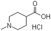 1-Methylpiperidine-4-carboxylic acid hydrochloride molecular structure (CAS 71235-92-2)
