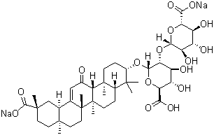 甘草酸二钠分子结构 (CAS 71277-79-7)
