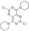 structure of CAS# 7139-02-8, 2,6-Dichloro-4,8-dipiperidinopyrimido[5,4-d]pyrimidine