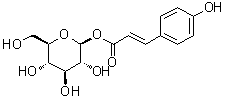 beta-D-吡喃葡萄糖 1-[3-(4-羟基苯基)-2-丙烯酸酯]分子结构 (CAS 7139-64-2)