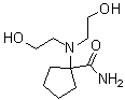 1-[Bis(2-hydroxyethyl)amino]cyclopentanecarboxamide molecular structure (CAS 7143-23-9)