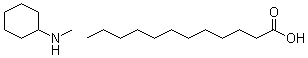 N-Methylcyclohexanamine dodecanoate molecular structure (CAS 71486-44-7)