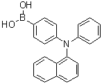 structure of CAS# 717888-41-0, 4-[N-(1-Naphthyl)-N-phenylamino]phenylboronic acid;B-[4-(1-Naphthalenylphenylamino)phenyl]boronic acid; (4-(Naphthalen-1-yl(phenyl)amino)phenyl)boronic acid