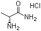 结构式 CAS# 71810-97-4, D-丙氨酰胺盐酸盐; (2R)-2-氨基丙酰胺盐酸盐