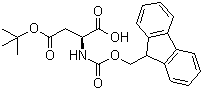 Fmoc-L-天冬氨酸 beta-叔丁酯分子结构 (CAS 71989-14-5)