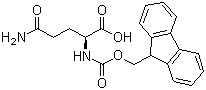 Fmoc-L-谷氨酰胺分子结构 (CAS 71989-20-3)