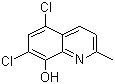 结构式 CAS# 72-80-0, 5,7-二氯-8-羟基喹哪啶