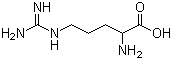 结构式 CAS# 7200-25-1, DL-精氨酸; DL-2-氨基-5-胍基戊酸