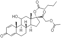 泼尼松龙醋酸戊酸酯分子结构 (CAS 72064-79-0)