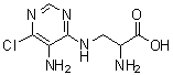 3-[(5-氨基-6-氯-4-嘧啶基)氨基]-DL-丙氨酸分子结构 (CAS 72193-19-2)