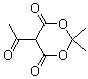 结构式 CAS# 72324-39-1, 5-乙酰基-2,2-二甲基-1,3-二恶烷-4,6-二酮