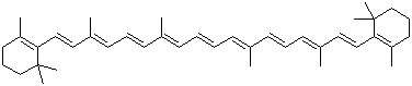structure of CAS# 7235-40-7, beta-Carotene;beta,beta-Carotene; Carotene; Solatene; trans-beta-Carotene