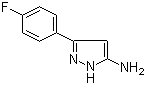 structure of CAS# 72411-52-0, 3-(4-Fluorophenyl)-1H-pyrazol-5-amine;5-Amino-3-(4-fluorophenyl)pyrazole; 5-(4-Fluorophenyl)-2H-pyrazol-3-ylamine