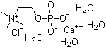 结构式 CAS# 72556-74-2, N,N,N-三甲基-2-(膦酰氧基)乙铵氯化物钙盐(1:1)四水合物