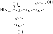 structure of CAS# 7288-11-1, Agatharesinol;(2S,3S,4E)-3,5-Bis(4-hydroxyphenyl)-4-pentene-1,2-diol