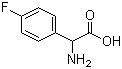structure of CAS# 7292-73-1, 4-Fluorophenylglycine;(+/-)-4-Fluorophenylglycine; 4-Fluoro-DL-alpha-phenylglycine