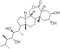 结构式 CAS# 72962-43-7, 芸苔素内酯; 油菜素内酯