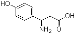结构式 CAS# 73025-68-0, (R)-3-氨基-3-(4-羟基苯基)丙酸
