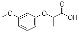 structure of CAS# 7309-52-6, 2-(3-Methoxyphenoxy)propanoic acid;2-(m-Methoxyphenoxy)propanoic acid; NSC 522962